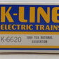 K-Line K6620 O Gauge Reading TCA-1989  Flatcar w/ Civil War Cannons LN/Box