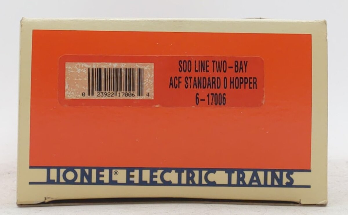 Lionel 6-17006 O Gauge SOO Line ACF 2-Bay Hopper Car LN/Box