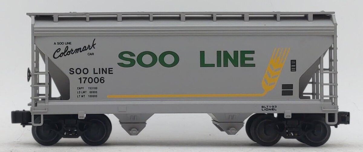 Lionel 6-17006 O Gauge SOO Line ACF 2-Bay Hopper Car LN