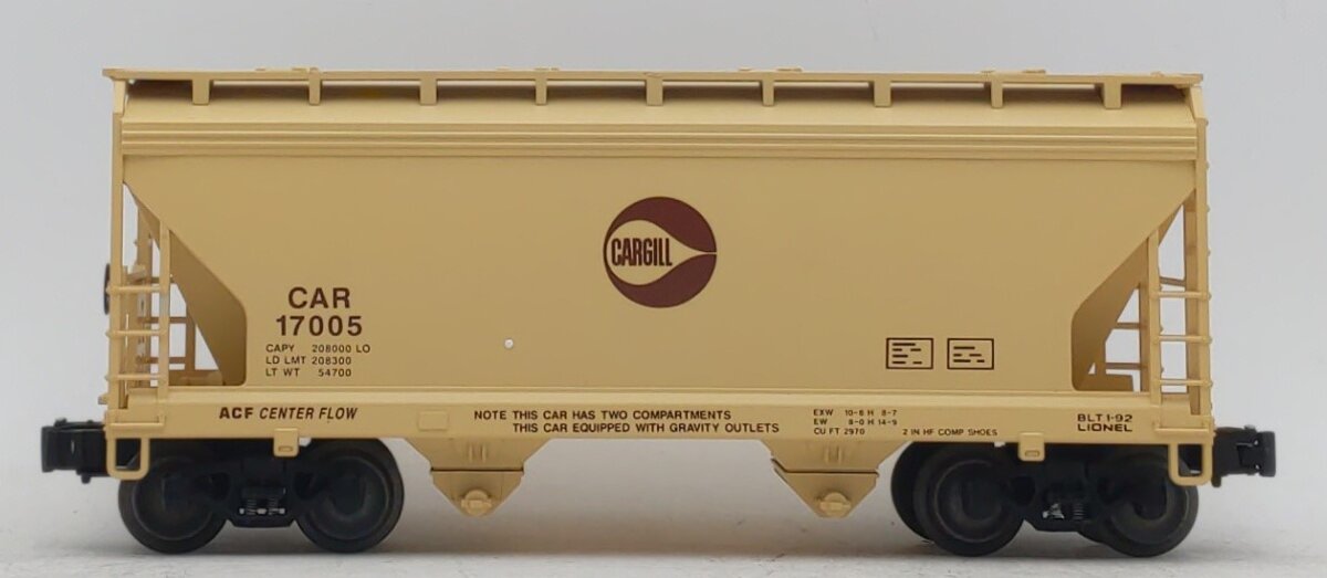 Lionel 6-17005 O Gauge Cargill 2-Bay Center Flow Hopper #17005 EX/Box
