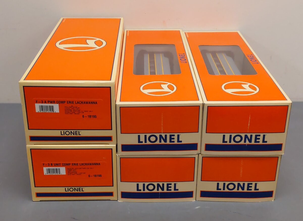 Lionel 6-29122 O Gauge Erie Lackawanna F3 AB Diesel Passenger Train Set EX/Box
