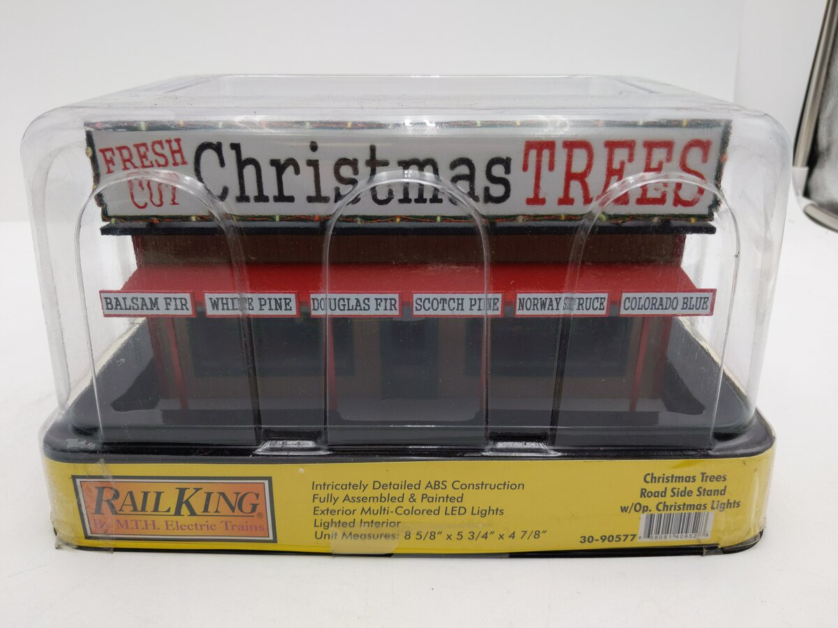MTH 30-90577 O Christmas Trees Road Side Stand with Operating Christmas Lights