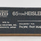 United Models HO Scale PFM Brass 65 Ton 2-Truck Logging Heisler -BOX ONLY EX/Box