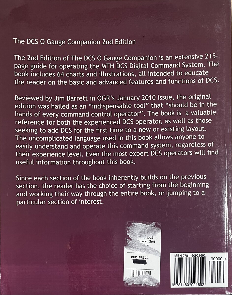 The DCS O Gauge Companion Paperback Book By Barry Broskowitz VG