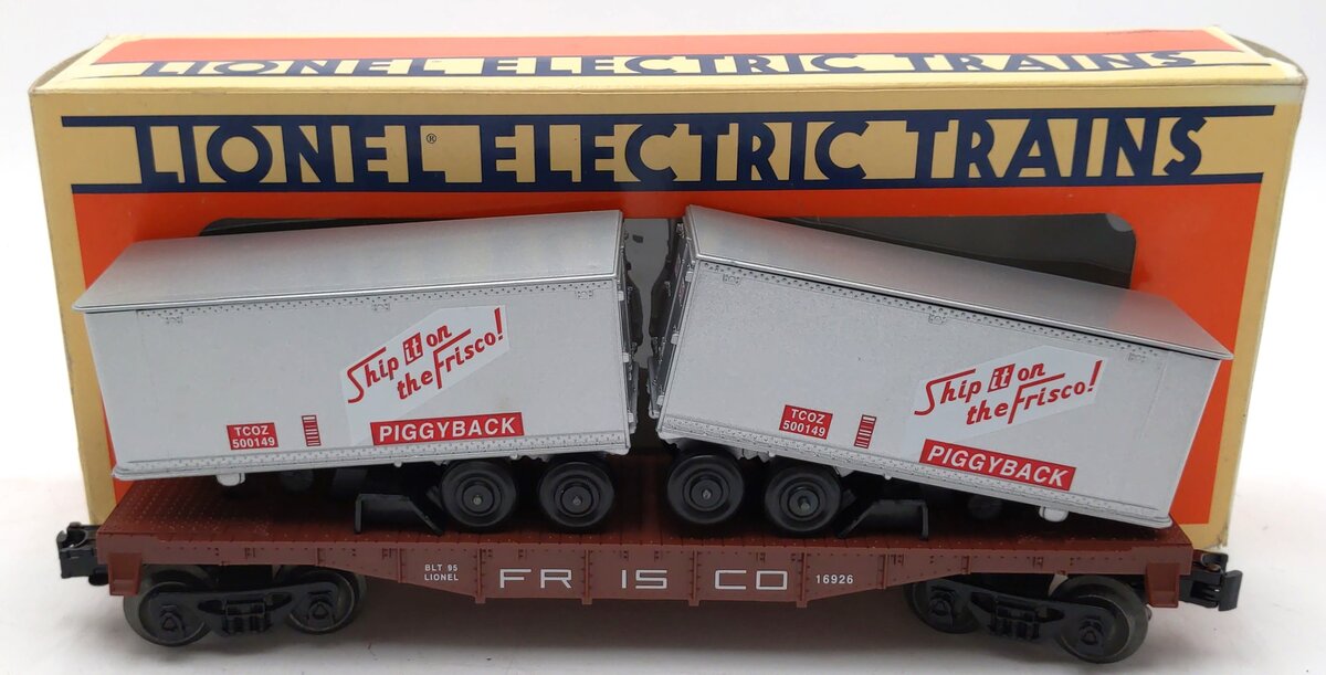 Lionel 6-16926 O Gauge Frisco Flatcar with 2 Trailers LN/Box