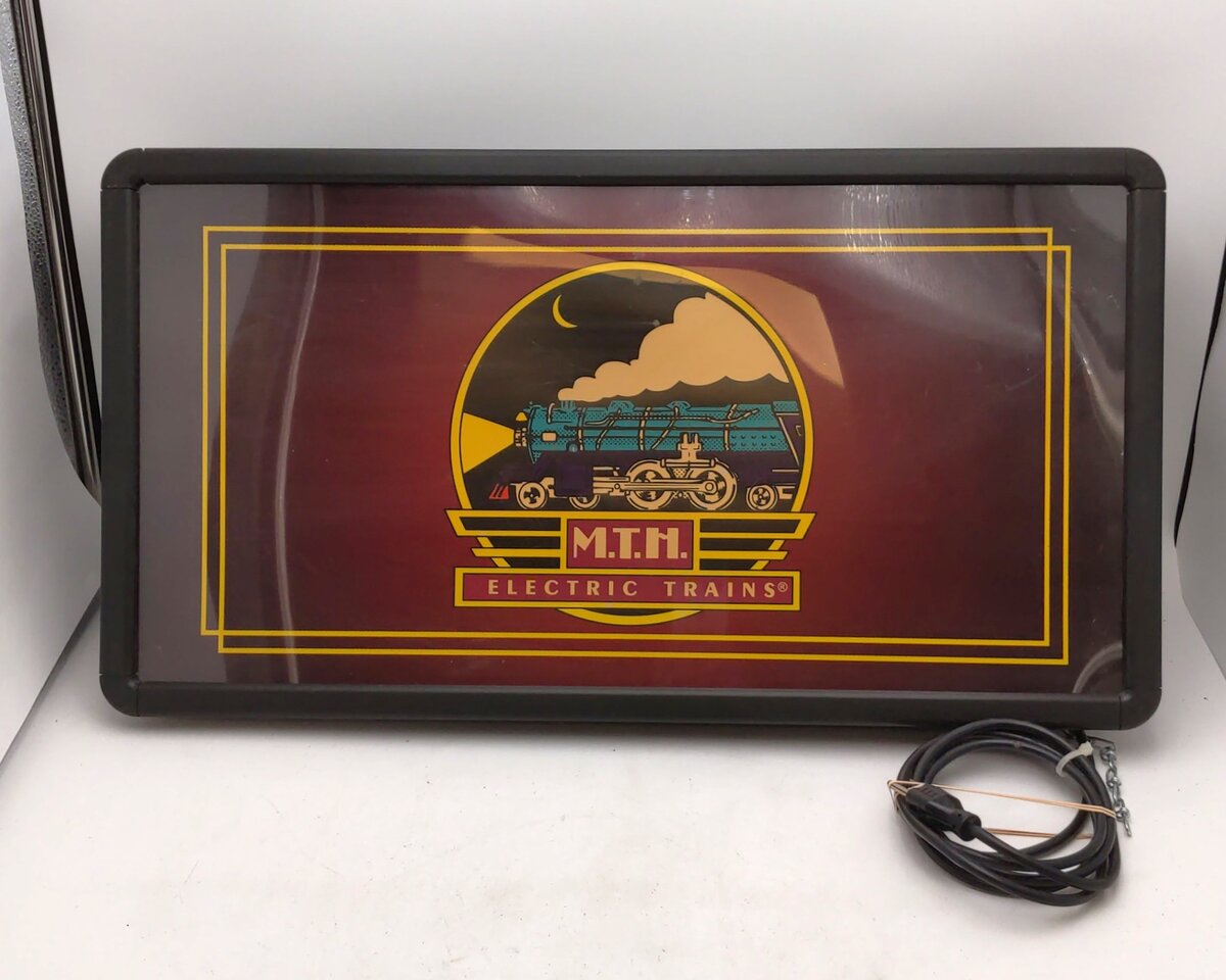 MTH Electric Trains Illuminated Dealer Sign EX