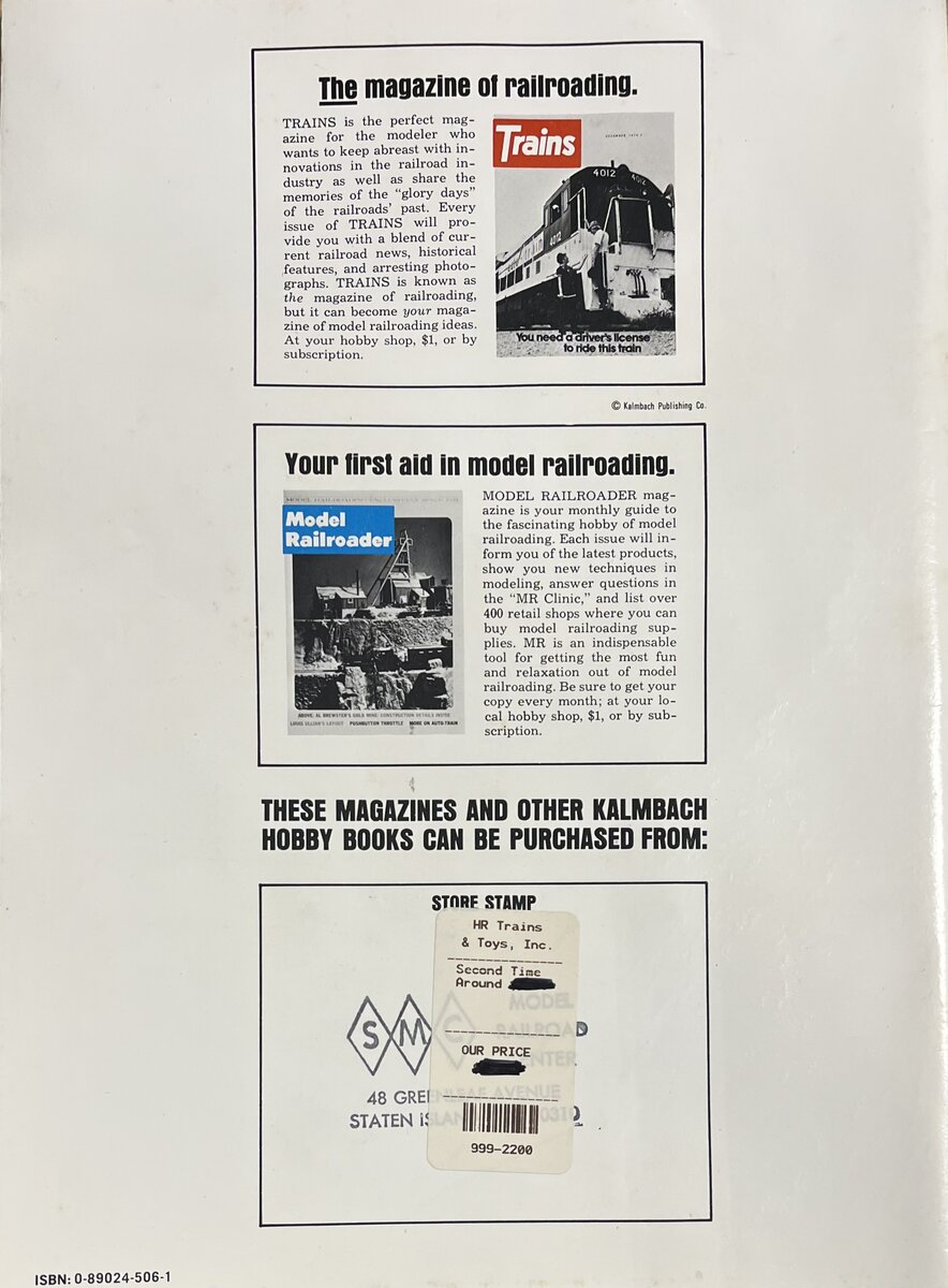 Bridges and Buildings for Model Railroads Paperback Book By Williard V. Anderson