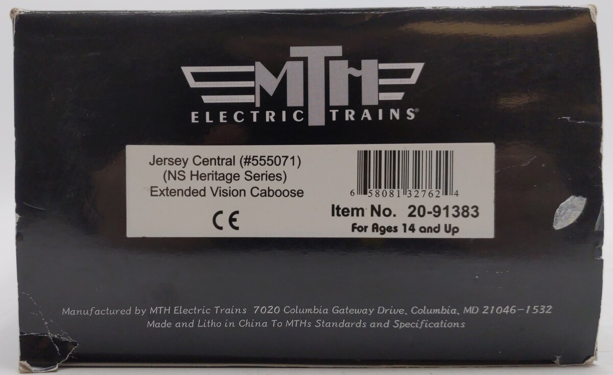 MTH 20-91383 O Gauge Jersey Central Extended Vision Caboose #555071
