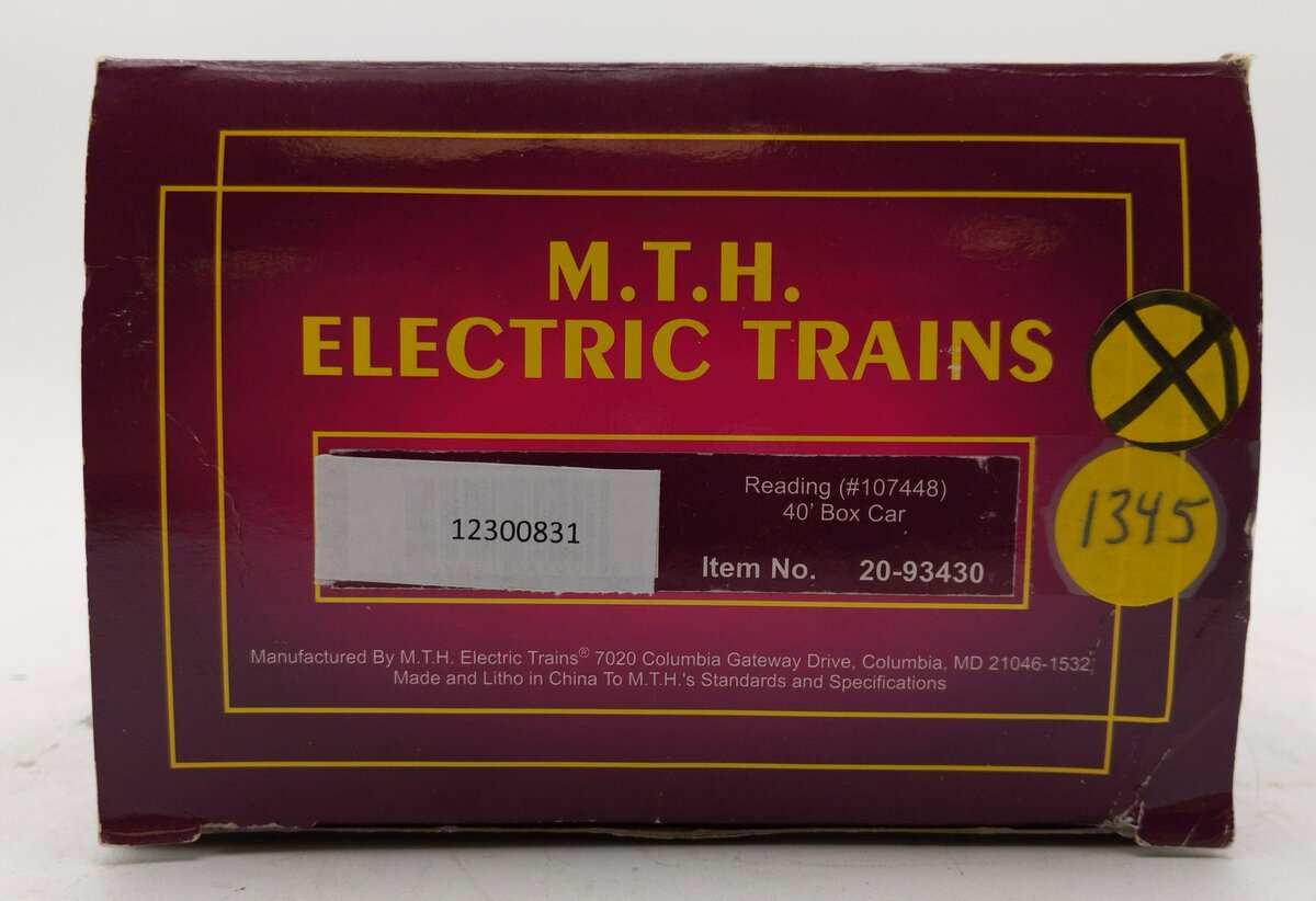 MTH 20-93430 Reading 40’ Boxcar