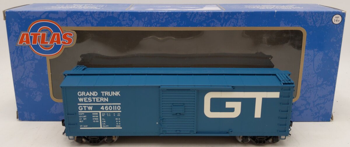 Atlas 3002608 O Grand Trunk Western 40' Steel Rebuilt Box Car 460110 (2-Rail)