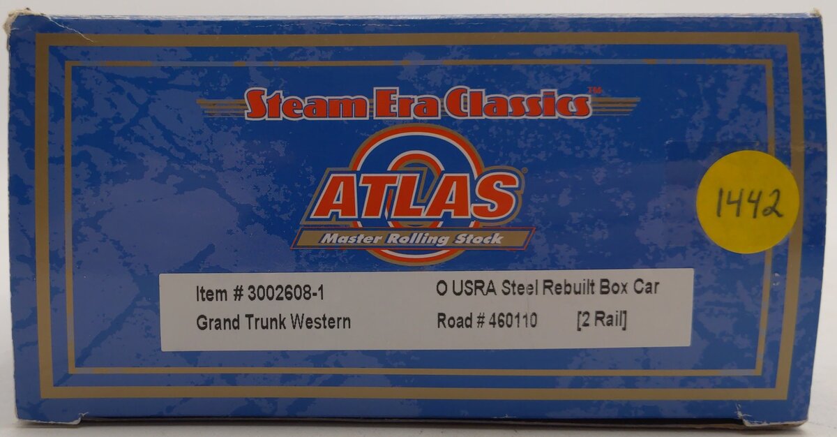 Atlas 3002608 O Grand Trunk Western 40' Steel Rebuilt Box Car 460110 (2-Rail)