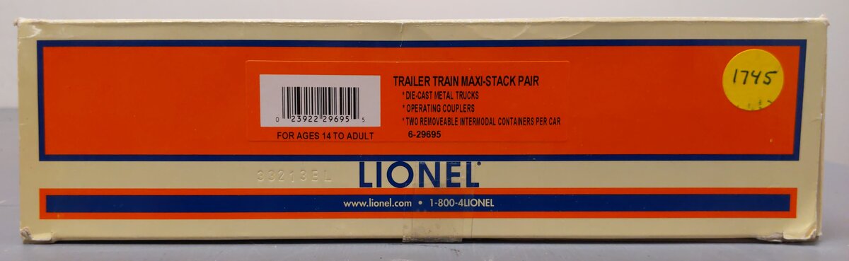 Lionel 6-29695 O Trailer Train Maxi-Stack (Pack of 2)