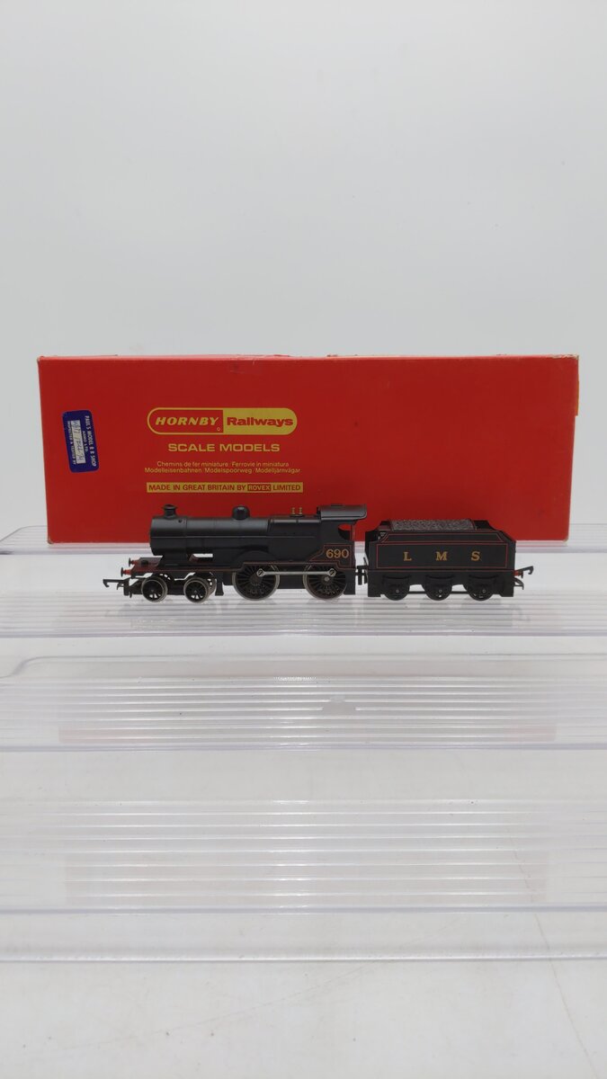 Hornby R450 OO Scale LMS 4-4-0 Class 2P Fowler Steam Locomotive & Tender #690 EX/Box