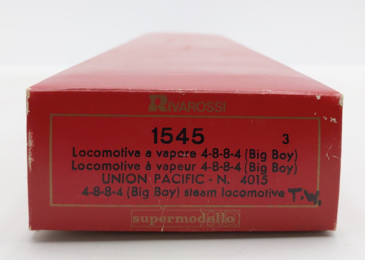 Rivarossi 1545 HO Union Pacific 4-8-8-4 Big Boy Steam Loco 14-Wheel Tender #4015 EX/Box