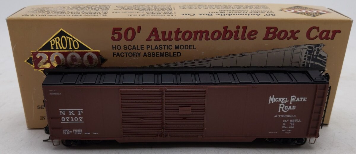Proto 2000 87107 HO Scale Nickel Plate Road 50' Automobile Box Car LN/Box