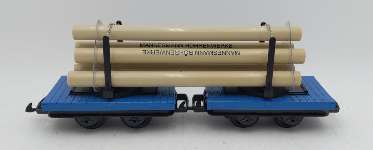 LGB 41500 G Mannesmann Double Flat Car w/Pipe Load