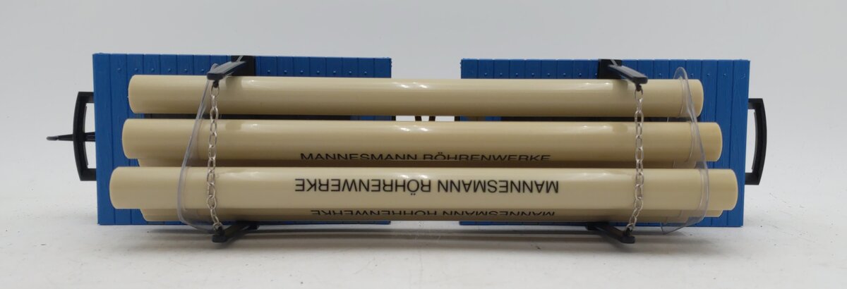LGB 41500 G Mannesmann Double Flat Car w/Pipe Load – Trainz