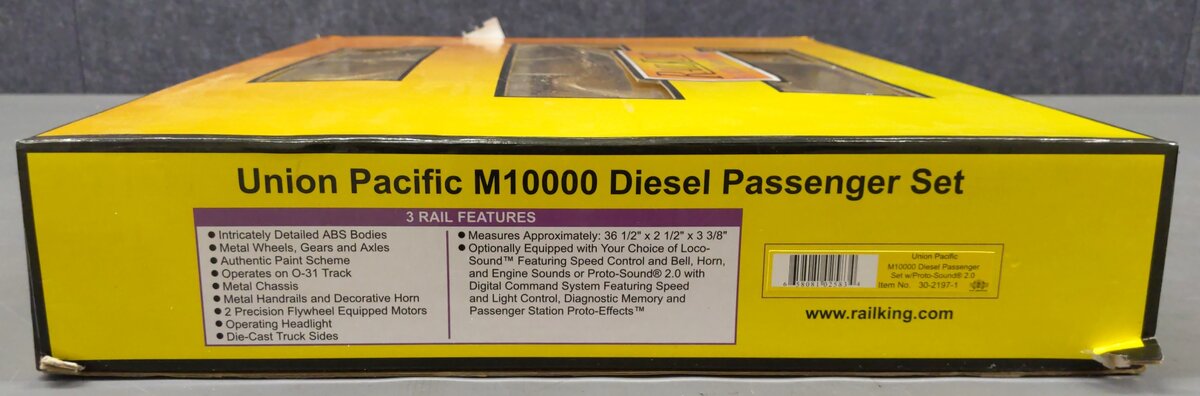 MTH 30-2197-1 O Gauge Union Pacific M10000 Diesel Passenger Train Set w/PS2 EX/Box
