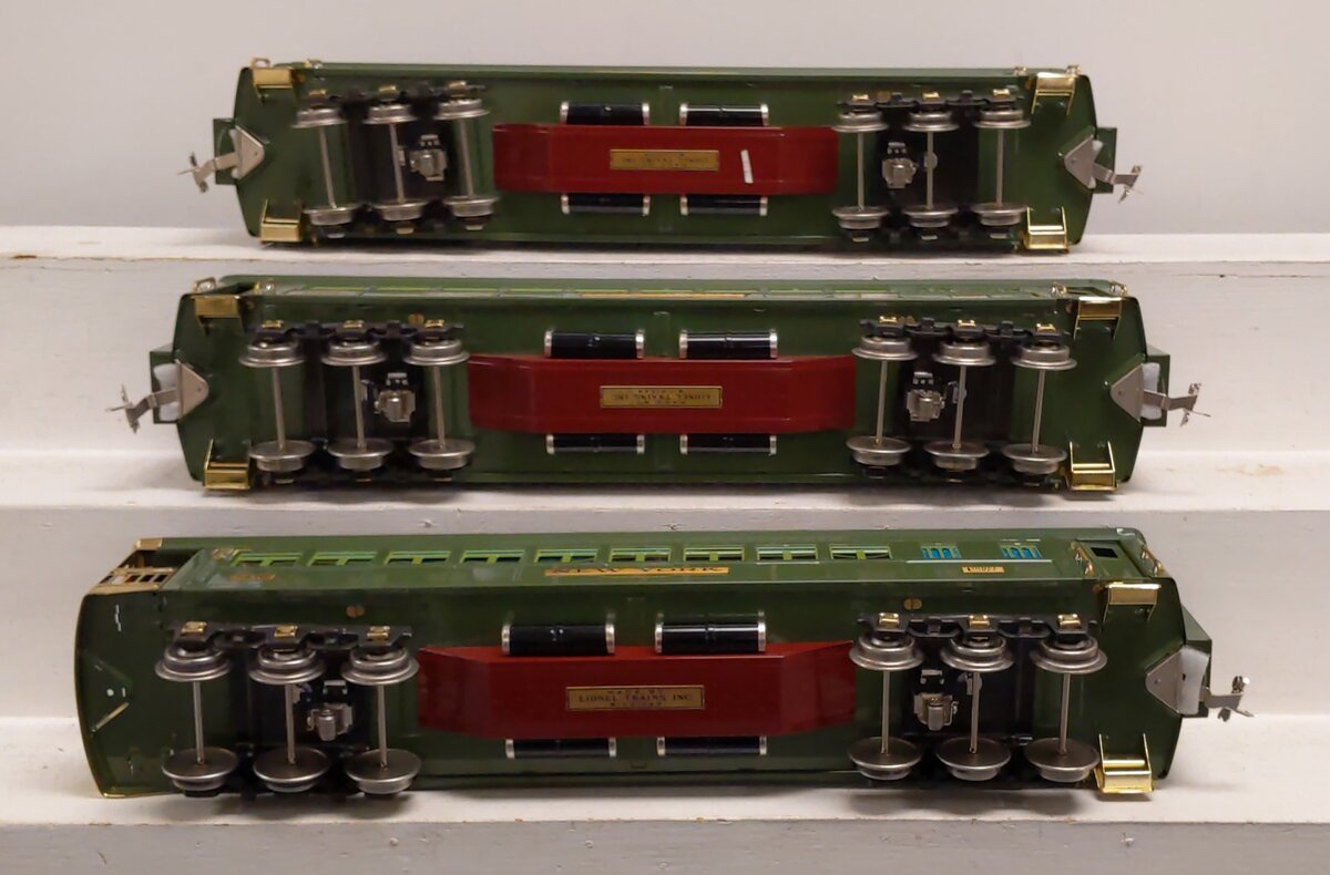 Lionel 6-13403 Standard Gauge 3-Car Tinplate Green State Passenger Set MT/Box