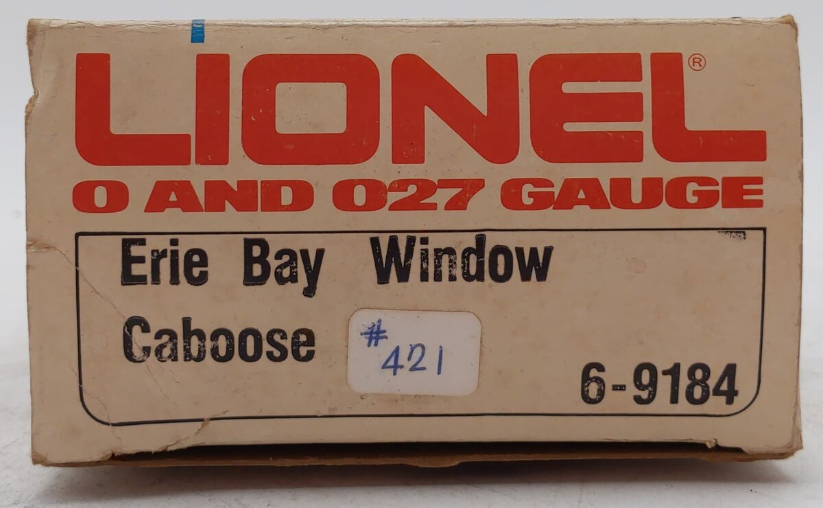 Lionel 6-9184 O Gauge Erie Bay Window Illuminated Caboose #9184