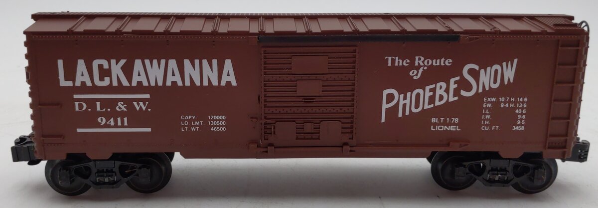 Lionel 6-9411 O Gauge Lackawanna "Phoebe Snow" Boxcar