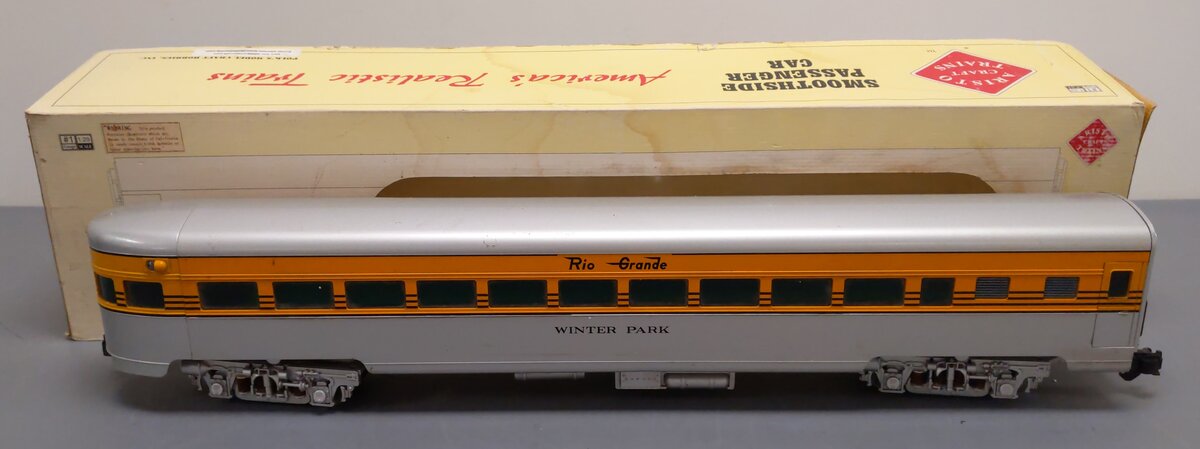 Aristo-Craft 33402 G Rio Grande Winter Park Observation Car - Metal Wheels