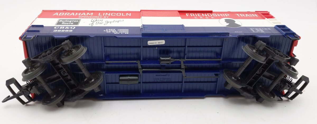 Piko 38885 G Chicago Burlington & Quincy Friendship Train Boxcar #36262