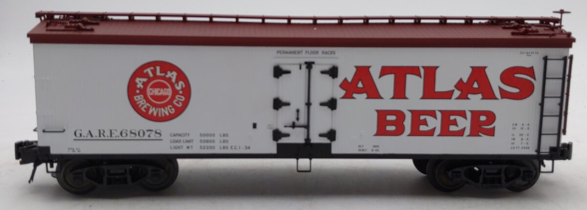 Atlas 8100 O Gauge Atlas Beer 40' Woodside Refrigerator Car #68078 (3Rail)