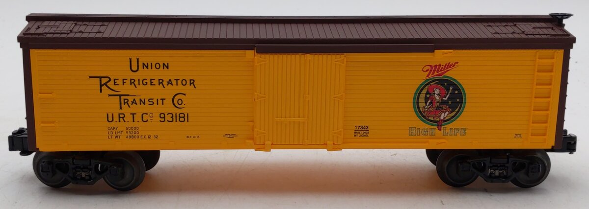 Lionel 6-17343 O Gauge Miller High Life Lady & Moon Refrigerator Car NIB