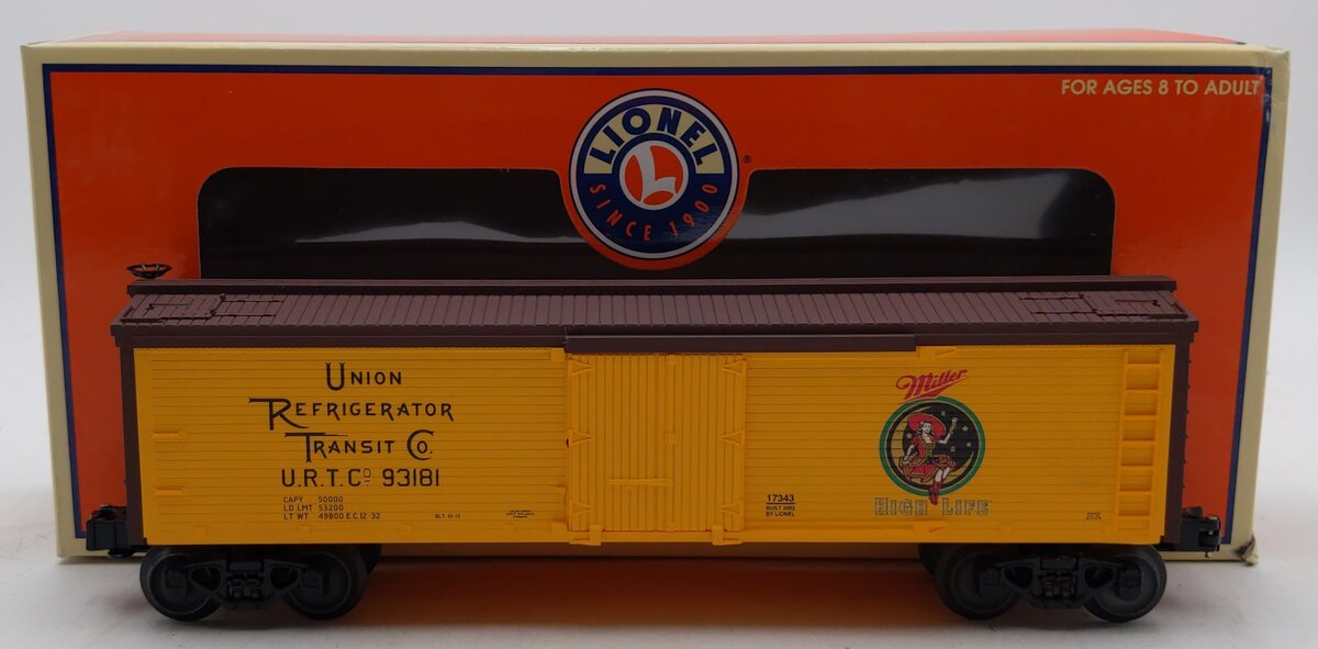 Lionel 6-17343 O Gauge Miller High Life Lady & Moon Refrigerator Car NIB