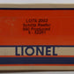 Lionel 6-52261 O Gauge LOTS-2002 Schlitz Reefer Car #92132 LN/Box