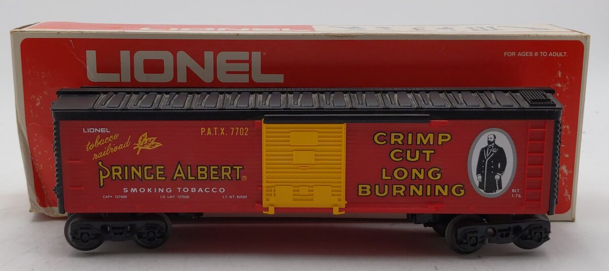 Lionel 6-7702 O Gauge Prince Albert Billboard Boxcar #7702 LN/Box