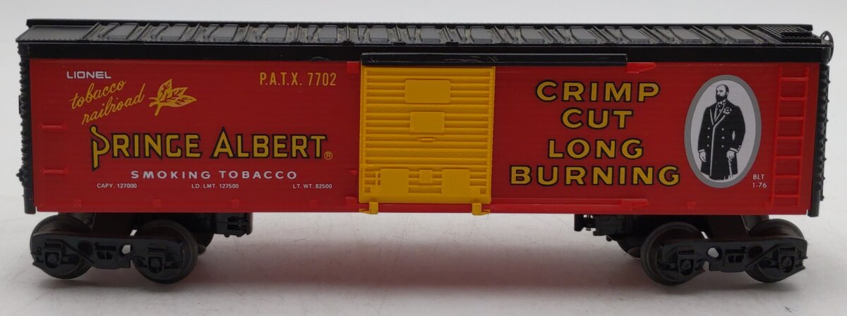 Lionel 6-7702 O Gauge Prince Albert Billboard Boxcar #7702 LN/Box