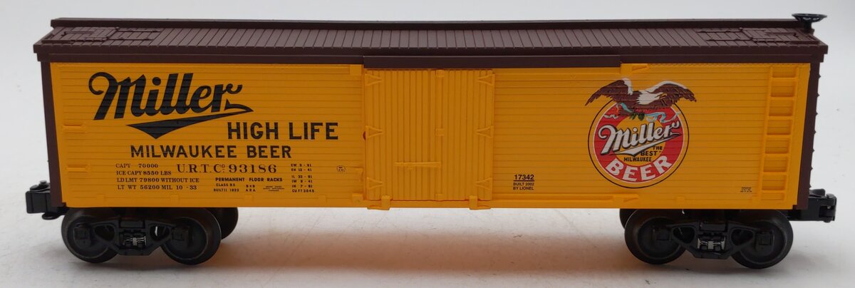 Lionel 6-17342 O Gauge Miller Eagle Reefer #93186 LN/Box