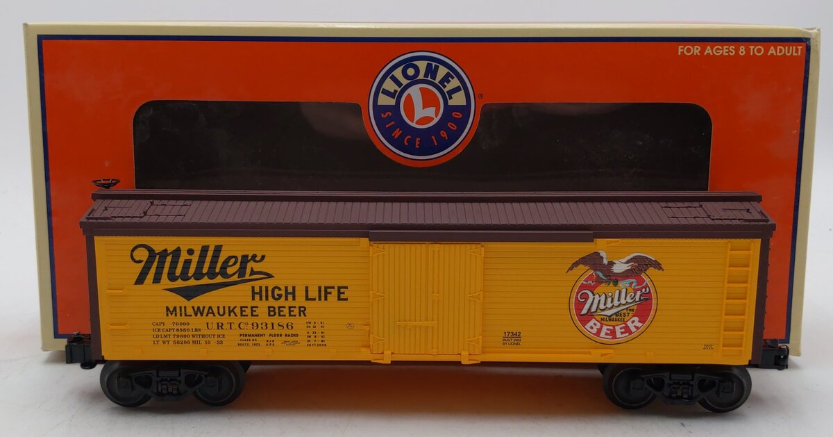 Lionel 6-17342 O Gauge Miller Eagle Reefer #93186 LN/Box