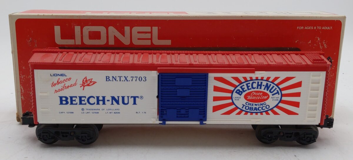 Lionel 6-7703 O Gauge Beechnut Billboard Reefer Car LN/Box