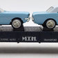 MTH 30-7617 O Gauge MTH Auto Transport Flat Car with 2 Ertl '64 Mustangs LN/Box