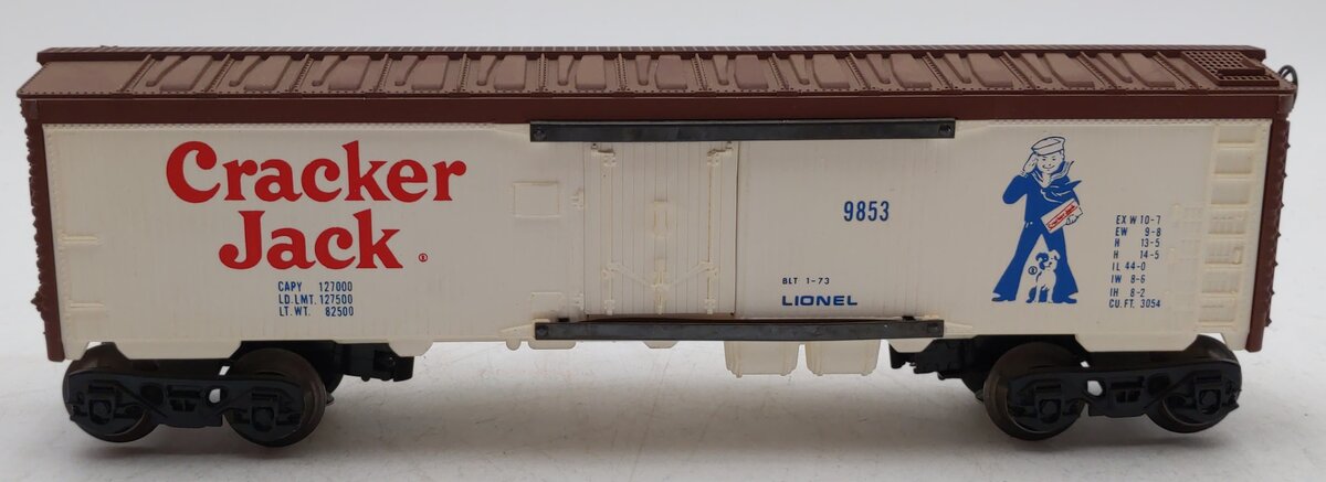 Lionel 6-9853 O Gauge Cracker Jack Billboard Reefer Car (White) LN/Box