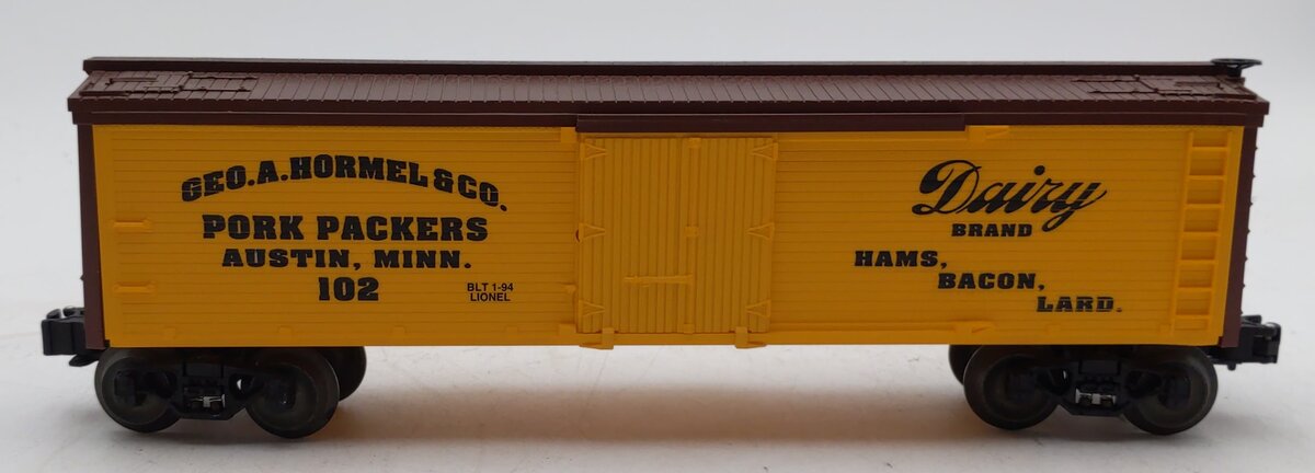 Lionel 6-19538 O Gauge Hormel Billboard Reefer Car #102 LN/Box
