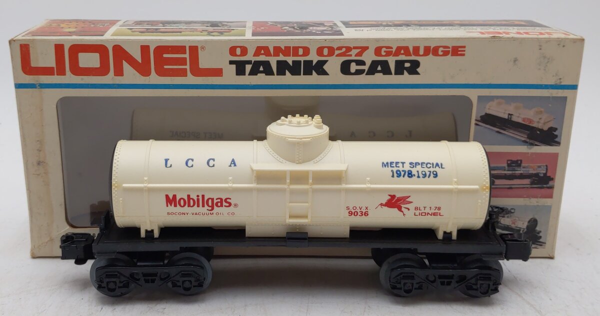 Lionel 6-9036 LCCA Mobilgas Single Dome Tank Car 1978-1979 LN/Box