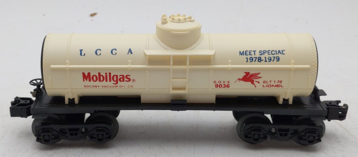 Lionel 6-9036 LCCA Mobilgas Single Dome Tank Car 1978-1979 LN/Box