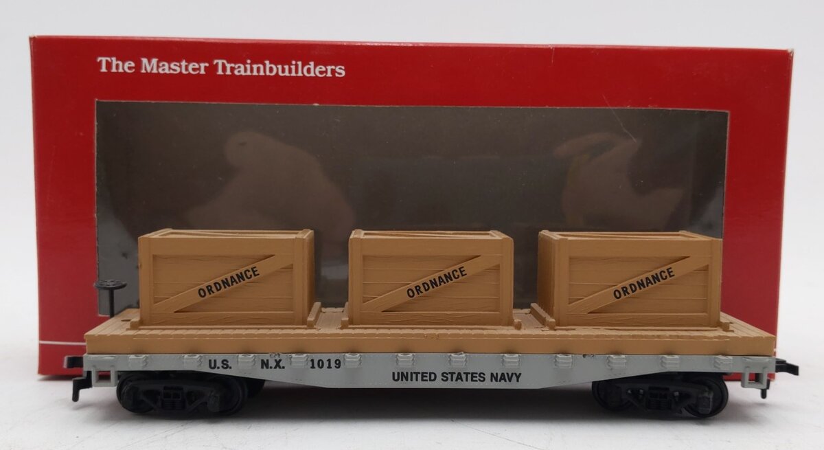 Mantua 727-570 HO Scale U.S.N.X. Flat Car W/Load #1019 LN/Box