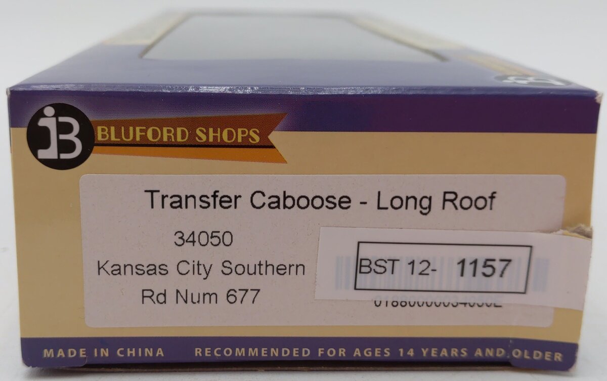 Bluford Shops 34050 HO Scale KCS Steel Transfer Caboose w/Short Roof #677 LN/Box