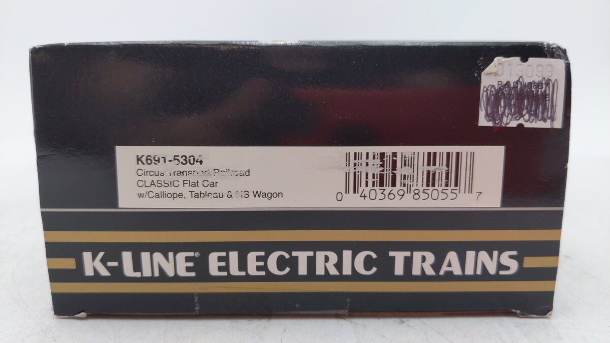 K-Line K691-5304 O Gauge Circus Wagon Transport Flatcar NIB