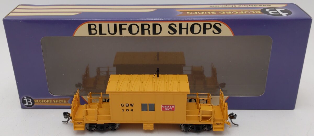 Bluford Shops 33061 HO Scale GB&W Steel Transfer Caboose w/Short Roof #104 LN/Box