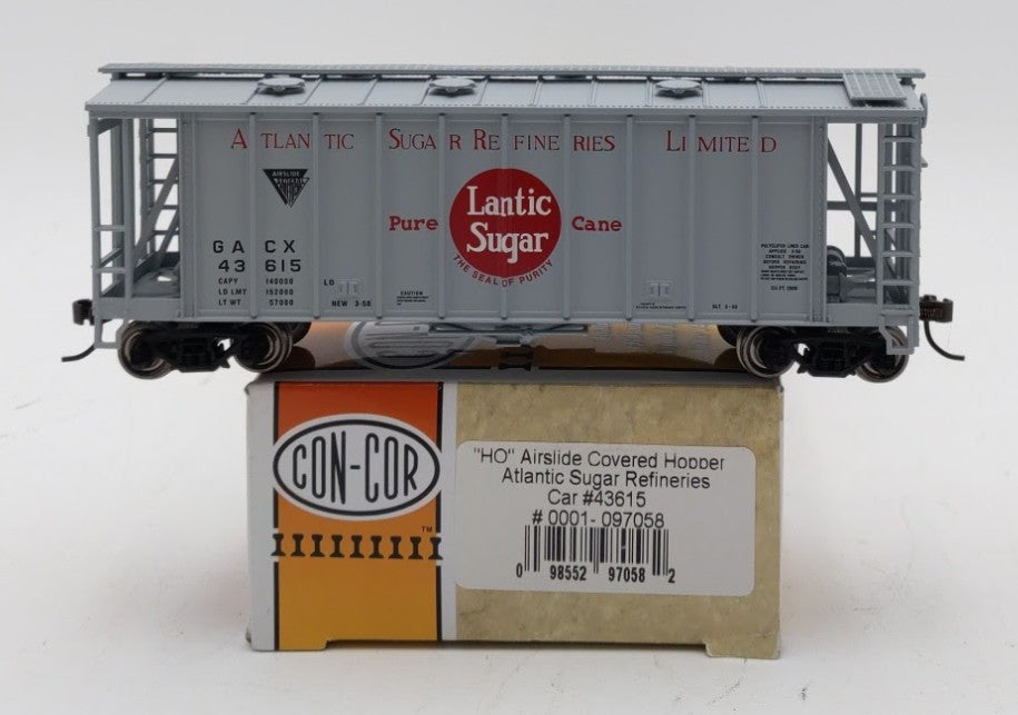 Con-Cor 0001-097058 HO Airslide Covered Hopper Atlantic Sugar Refineries #43615