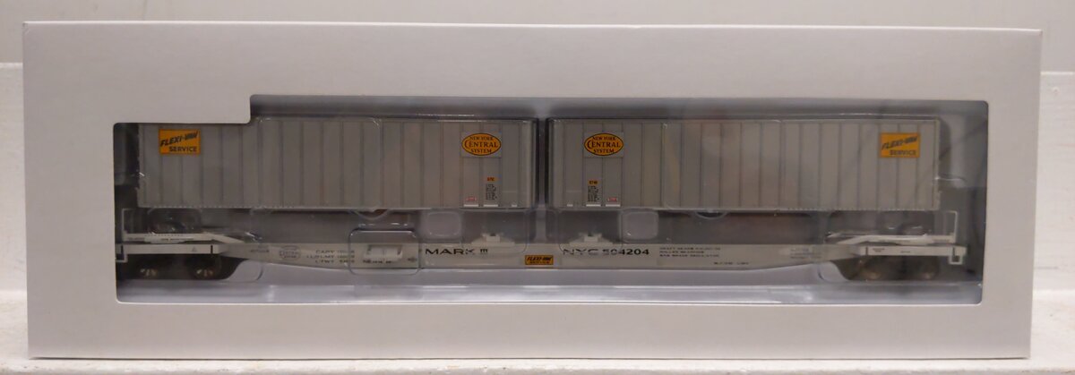 Walthers 932-23925 HO NYC Gold Line Flexi-Van Flatcar w/Two Trailers (Set of 2)