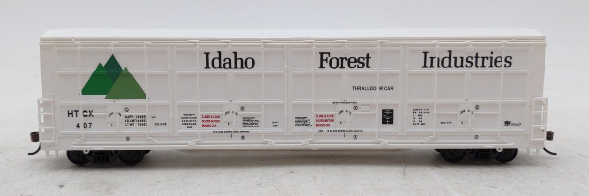 Walthers 932-7005 Idaho Forest Ind. Thrall Door Boxcar #407