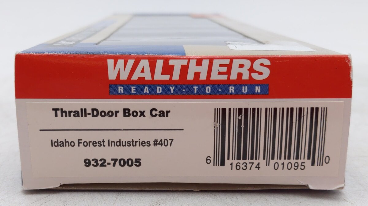 Walthers 932-7005 Idaho Forest Ind. Thrall Door Boxcar #407