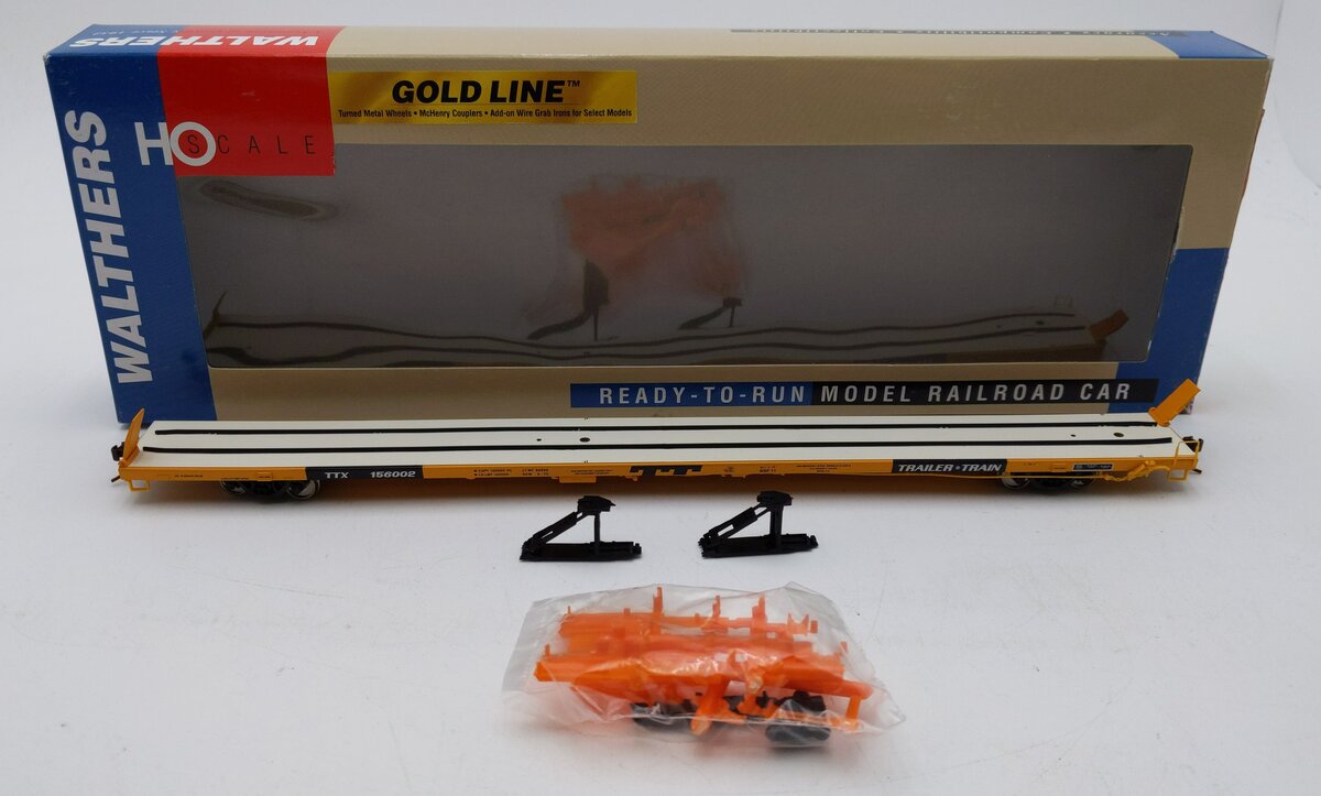 Walthers 932-40301 HO TTX Gold Line 89' Flush Deck Flat Car #156002
